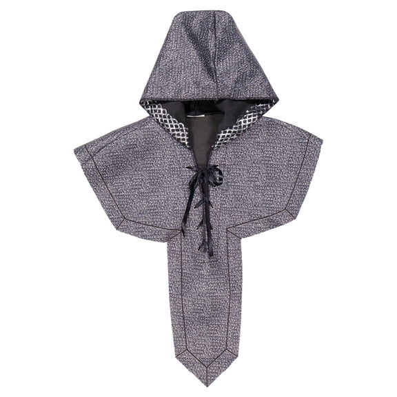 Deluxe Hooded Knight Capelet Costume Accessory for Adults, Gray, Halloween by Way To Celebrate