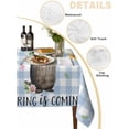thumbnail image 2 of Blue Plaid Groundhog Table Cloth, Waterproof Tablecloth for Rectangle Tables, Spring Floral Butterfly Botanical Reusable Washable Fabric Table Cover for Restaurant Kitchen Dining Tables 52"x70", 2 of 9
