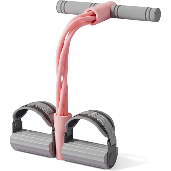 Adjustable Ankle Strap Resistance Band with Handle,0.4-inch Diameter Thick TPE Resistance Band 40-45lbs,Suitable for All Weights & Foot Sizes, Full-Body Workout