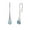 Aquamarine, variant on Sapphire Water Drop Earrings, Sterling Silver, 26mm x 4mm