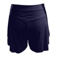 thumbnail image 7 of YMNXA Women's Casual Summer Shorts High Waist Solid Color Loose Comfortable Shorts With Lined Pockets For Outdoor Activities And Daily Wear,Navy,L, 7 of 7