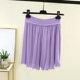 thumbnail image 4 of Kaemgyyd Womens Shorts Casual Elastic High Waist Shorts Trendy Ruffle Hem Drawstring Wide Leg Sleep Shorts Lightweight Shorts, 4 of 5