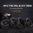 thumbnail image 6 of 4PCS Rubber Wheel Tyres & Wheel Rims Set Modification Parts for 1:10 Toy Axial-HPI 4WD Off-road Car Toy, 6 of 8