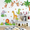 thumbnail image 3 of BR-Life Pegatinas de pared Animales de la selva Etiqueta de la pared Jirafa Elefante Mono Decoración de la pared Dormitorio Niños Bebé Guardería Sala de estar esquí esquí Gafas de esquí, 3 of 5