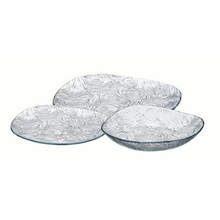 Safdie & Co. 18-Piece Linden Dinnerware Set, Glass, Swirl