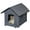 Gray, variant on PETMAKER Outdoor Heated Cat House with Heating Pad and Sherpa Cover (Gray)