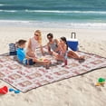 thumbnail image 5 of Extra Large Picnic Beach Blanket Waterproof Sand Proof Portable Outdoor Mat Cute Otter with Sunglasses 60x80, 5 of 9