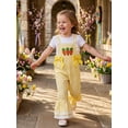 thumbnail image 4 of Loicainy Toddler Kids Girls Plaid Jumpsuits Easter Egg Sleeveless Bell-Bottom Size 12 Months to 5 Years, 4 of 9