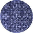 thumbnail image 1 of Ahgly Company Indoor Round Persian Blue Traditional Area Rugs, 4' Round, 1 of 4