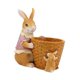 thumbnail image 4 of Maceta para plantas, maceta decorativa, contenedor de resina, conejo con cesta, maceta amarillo rosa, 4 of 9