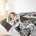 thumbnail image 4 of jejeloiu Retro Deer Skull Bedding Comforter Set,Rustic Wilife Hunting Twin Comforter Sets,Wild Animal Bear Bedding Set For Boys Teens,Super Cozy Room Decor Reversible,2-Piece, 4 of 8