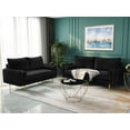 thumbnail image 4 of Koby Home Sectional Sofa Velvet Sleeper Sofas 70" Couch 3-Seater Couches for Living Room Sand Beige, 4 of 4