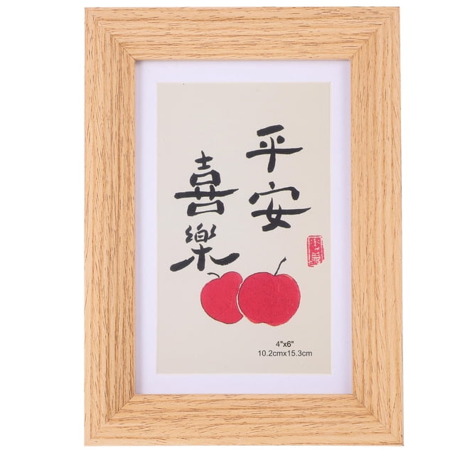 CATIEBYE 3Pcs Wooden Display Photo Frame Assorted Colors Stylish Simple Frame for Home Decoration