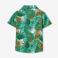 thumbnail image 4 of Coerni Toddler Boys Kids Hawaiian Shirt Short Sleeve Button Down Shirts Tropical Lapel Summer Beach Top Baby Casual Clothes, 4 of 9