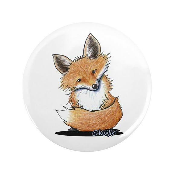 CafePress - Kiniart Fox 3.5 Button - 3.5" Button