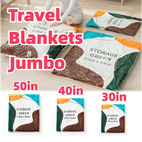 FAJHHA Vacuum Storage Bags, 30in Vacuum Storage Bags for Travel, Space Saving Bag for Clothes Blankets Comforters, Reusable Clear Compression Packs for Organizer Travel, 30in