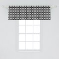 thumbnail image 2 of Ambesonne Black and White Window Valance, Intertwined Circles and Rhombuses Pattern Monochrome Curved Stripes, Curtain Valance for Kitchen Bedroom Decor with Rod Pocket, 54" X 18", Black and White, 2 of 3