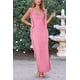 thumbnail image 5 of Vestido PRETTYGARDEN 2025 Verano Rosa Sin Mangas con Volantes Talla L, 5 of 8