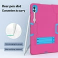 thumbnail image 4 of ELEHOLD Rugged Hybrid Case for Samsung Galaxy Tab S9 Plus 12.4 Inch, Tri-Layers Hard PC Soft Silicone Hidden Kickstand Anti-Scratch Shockproof Heavy Duty Case for Samsung Tab S9+ 2023,Rose+Blue, 4 of 7