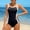 Black, variant on XINXIAOO Girls One Piece Swimsuit Retro Ruffle Swimsuit Adjustable Straps with Removable Soft Cup Inserts 13-14 Years Swimsuit Girls Bathing Suit for Girls