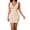 Beige, variant on Body Shaper Dress for Women Shapewear Tummy Control Full Slip Under Dress V Neck Wide Straps Lingerie