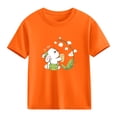 thumbnail image 4 of HADST Girls' Cute Print T-Shirts, Short Sleeve Crew Neck Casual Tops with Cartoon Graphic, Summer Tees for Daily Wear, 4 of 6