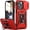 Red, variant on for iPhone 14 Pro Max Case with Slide Camera Cover,Built-in Magnetic Rotate Ring Stand Magnetic Military Grade Shockproof Protective Case for Women and Men-Red