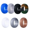 thumbnail image 2 of Kesenlong silicone rings 7 PCS Silicone Couples Lovers Rings Wedding Rings Rubber Wedding Bands For Men 20.7 mm (11# Camouflage, Golden, Silver, Black, Grey, White, Blue), 2 of 7