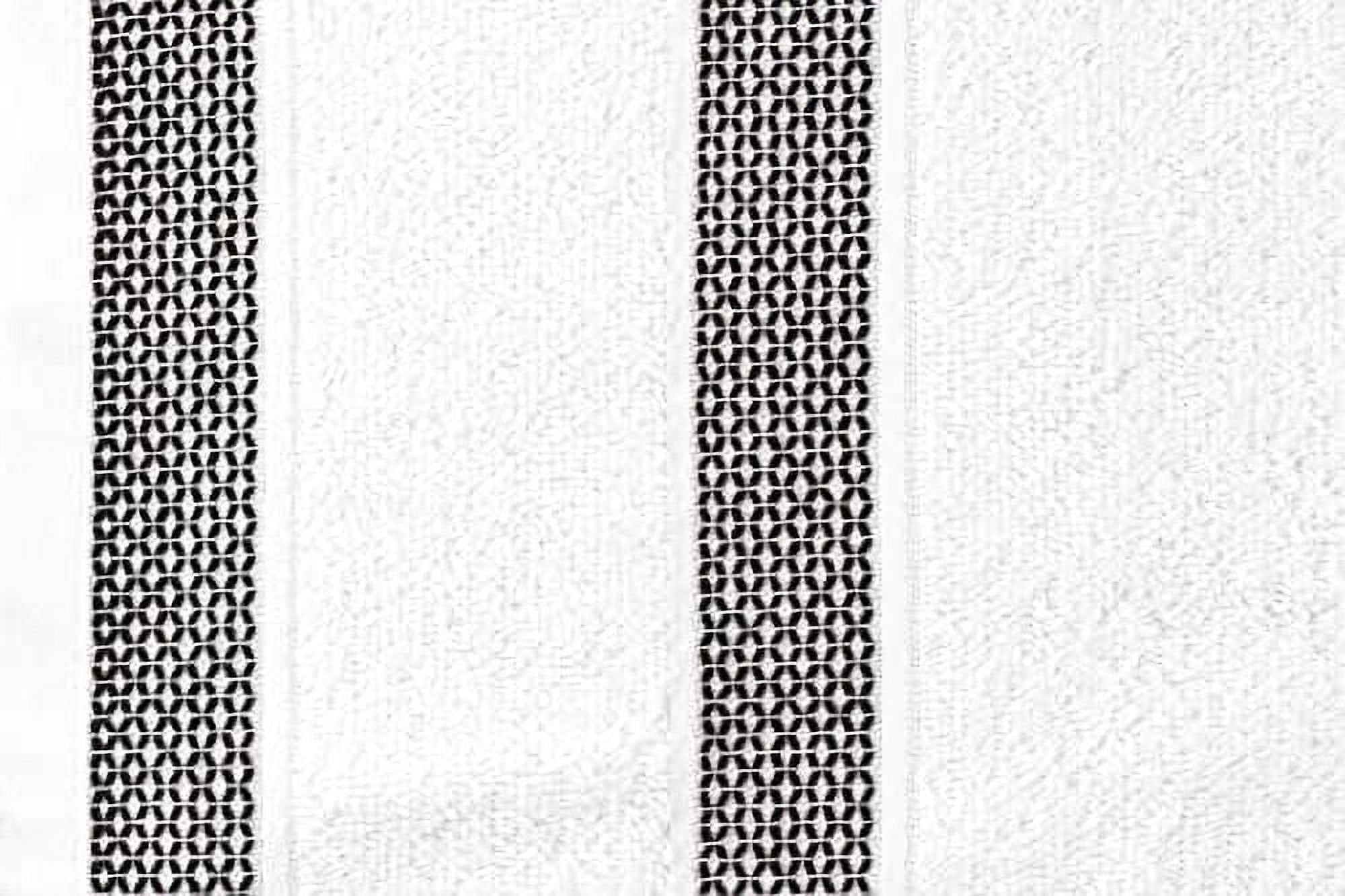 CASA COPENHAGEN Solitaire Designed in Denmark 600 GSM 2 Bath Towels 2 Hand Towels 2 Washcloths, Super Soft Egyptian Cotton 6 Towels Set for Bathroom, Kitchen & Shower - Bright White