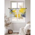 thumbnail image 3 of Gray Yellow Brush Sheer Curtains 54 Inches Long 2 Panels Abstract Graffiti Light Filtering Semi Sheer Window Curtains Drapes for Bedroom Living Room 52"x54", 3 of 7