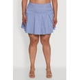 thumbnail image 3 of Womens Plus Size Hyperstretch Pinstripe Mini Pleated Skirt, 3 of 4