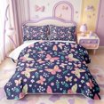 thumbnail image 2 of Manfei Bohemian Butterfly Floral Quilt Full,Countryside Leaves Full Bedspread Sets,3-Piece,1 Coverlet and 2 Pillowcases, 2 of 7