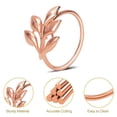 thumbnail image 4 of Juego de 12 servilleteros KPOSIYA Leaf de metal en oro rosa, 4 of 7