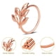 thumbnail image 4 of Juego de 12 servilleteros KPOSIYA Leaf de metal en oro rosa, 4 of 7