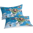 thumbnail image 5 of HOUKIG Buzz Lightyear Housse de Couette Personnages d'Anime Ensemble de Couette 3 Pcs Microfibre Brossée Douce Confortable Réversible Ensembles de Literie, 5 of 5