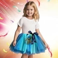 thumbnail image 2 of Glisme Girls Outfit Toddler Children Short Sleeve Solid Color T Shirt Tops Dancing Tutu Skirts Suit Adorable Matching Set Size 5-6 Years White, 2 of 6