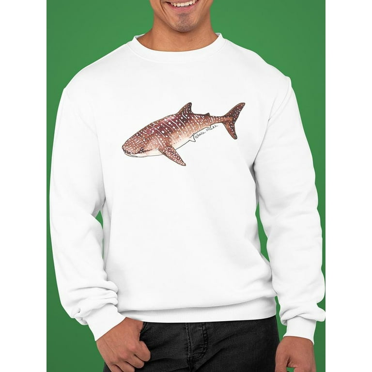 Whale Shark Watercolor Design Sweatshirt Men Image by Shutterstock Male XX Large