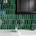 thumbnail image 3 of DEWOO 10-Sheet Upgraded Thicker Peel and Stick Kitchen Backsplash Tiles,Waterproof Self-Adhesive Vinyl Wall Tile Fish Scale Mosaic Design,for Bathroom,Fireplace and RV(Dark Green,12"×12"), 3 of 13