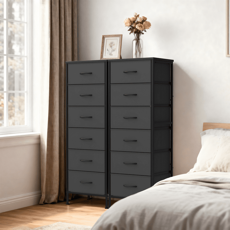 plain black homecoming dress Modern 6 Drawer Dresser, Dressers For Bedroom, Tall Chest Of Drawers Closet Organizers & Storage Clothes Easy Pull Handle, Textured Borders Living
