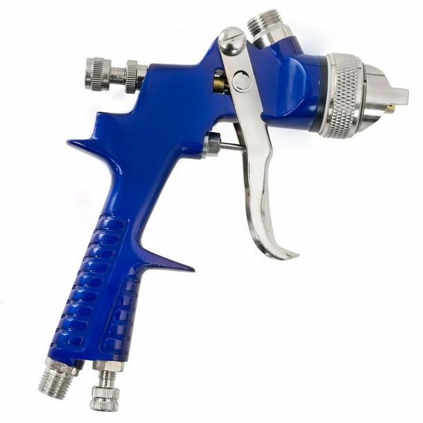 HVLP Gravity Feed Spray Paint Gun W/ Gauge Regulator 1.7MM Nozzle Auto