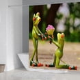 thumbnail image 2 of Animals Shower Curtain 150*180cmLove, Frog Shower Curtain Waterproof Polyester Shower Curtain with 12 Hooks for Christmas Decoration, Bathroom Curtain, 2 of 4