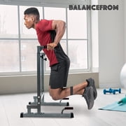 BalanceFrom Multi-Function Dip Stand, Steel, 500-Pound Capacity, Gray, Exercise Power Stand