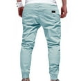 thumbnail image 4 of USNSM Men's Loose Comfy Sweatpants Outdoor Jogging Solid Casual Cargo Pants Slim Joggers Workout Pants for Running Hiking Sky Blue XL, 4 of 7