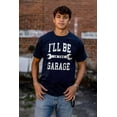 thumbnail image 4 of I'll Be In the Garage Wrench Joke Men's Big & Tall Crewneck Graphic Tee Brisco Brands 5X, 4 of 6