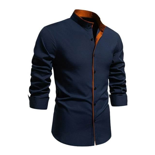 2025 Camisa informal de manga larga para hombre: material resistente, diseño moderno, tallas reales, adecuada para el trabajo o las vacaciones, tallas S-XXL (todas las estaciones)