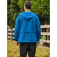 thumbnail image 3 of Coshow Men's Rain Jacket Waterproof Lightweight Packable Raincoat Pullover Windbreaker with Hood for Hiking Running, 3 of 6