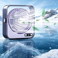 thumbnail image 6 of Desktop Fan, LED Digital Display & USB-C Rechargeable, 3-4 Speeds Quiet Small Fan, Portable Cycle Fan for Office Bedroom Travel, 7.60x7.24x2.36in, 6 of 6