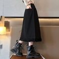 thumbnail image 4 of Coerni Teen Girls Denim Skirts Buttons Baggy Straight Casual Bottoms Dress Kids Long Jeans Dresses Summer Streetwear Skirts, 4 of 6