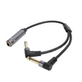 thumbnail image 3 of Cable adaptador de audio estéreo hembra de 6,35 mm y 1/4 pulg. a mono dual de 6,35 mm. Cable divisor de audio., 3 of 14