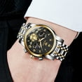 thumbnail image 5 of OLEVS Mens Watches Chronograph Business Dress Quartz Stainless Steel Waterproof Luminous Date Wrist Watch For Men Black Dial, 5 of 11
